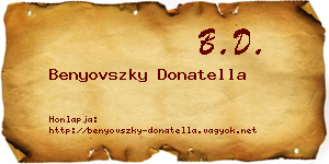 Benyovszky Donatella névjegykártya